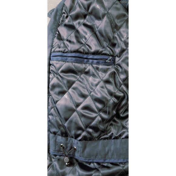 Bill Blass Men’s XL Winter Parka Black Blue Shoulder Corduroy Collar 7 Pockets - Picture 14 of 16